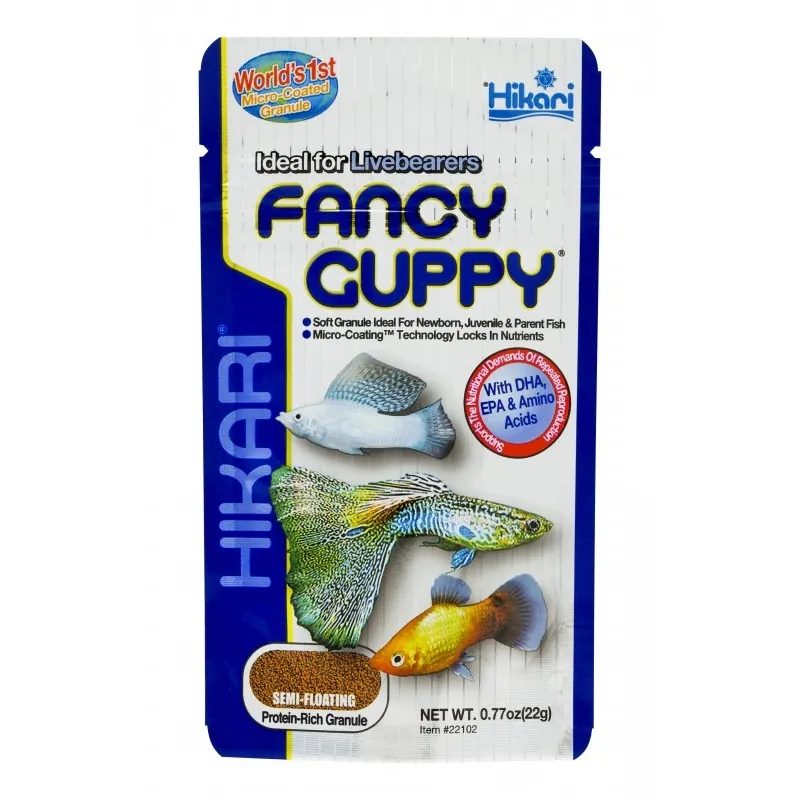 غذای ماهیان زنده زا فنسی گوپی هیکاری- Hikari guppy fancy live fish food